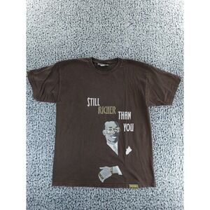Destroy Graphic T Shirt Mens Brown Still Richer Than You Portrait Print Tee Sz L